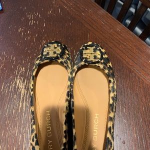 Tory Burch cheetah print ballet flats.